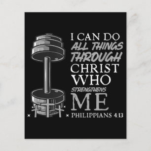 Can Do All Things Weightlifter Gym Christian Bible