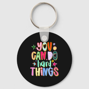 Can do hard things autism awareness autistic puzzl key ring