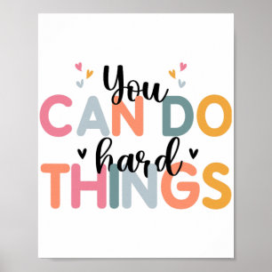 Can Do Hard Things Test Day Testing Teacher  Poster