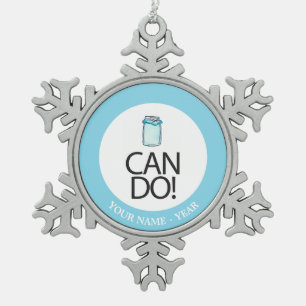 Can Do Snowflake Pewter Christmas Ornament