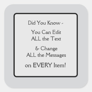 Can Edit Square Sticker