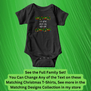 Can Edit Text, I'm With Mum  Matching Christmas Baby Bodysuit