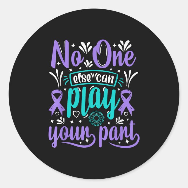 Can Ever Play Your Part Suicide Prevention Awarene Classic Round Sticker (Front)