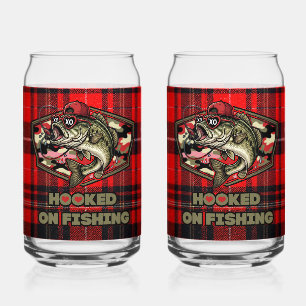 Can glas with a fun fish glass