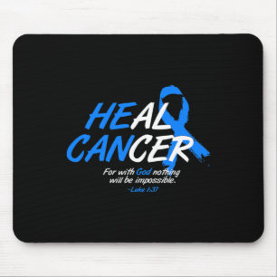 Can Heal Cancer Ataxia Awareness Month Gift Blue R Mouse Mat