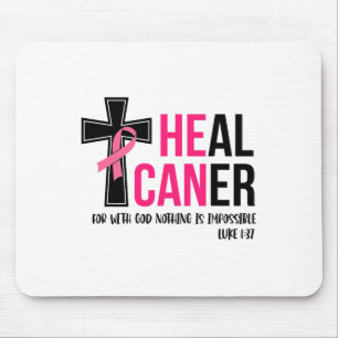 Can Heal Cancer Christian Ribbon Breast Cancer Awa Mouse Mat