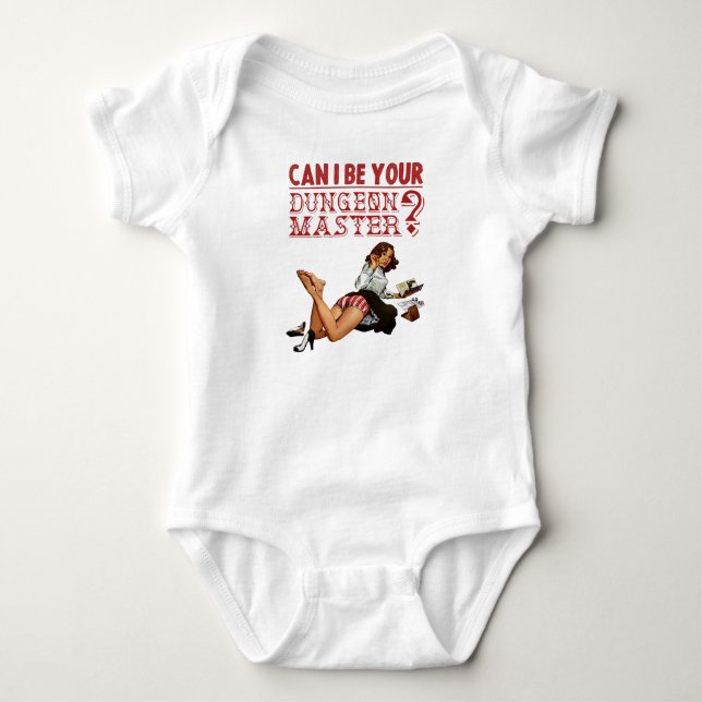 Can I Be Your Dungeon Master? Baby Bodysuit (Front)