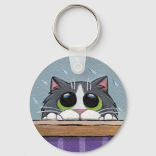 Can I Come In? v.2 - Cat Keychain