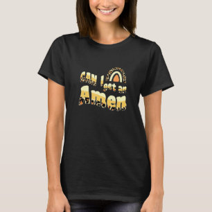 Can I Get An Amen Christian Jesus God Leopard Prin T-Shirt