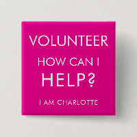 Can I Help Charity Event Volunteer Pink Custom