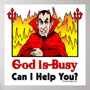 Can I Help You? Religious Humour Poster