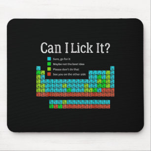 Can I Lick It Funny Back To School Periodic Table Mouse Mat