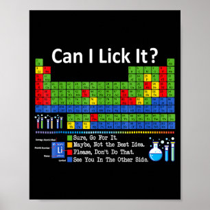Can I Lick It Periodic Table Chart Science Teacher