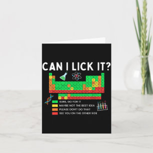 Can I Lick It Periodic Table Chart Science Teacher Card