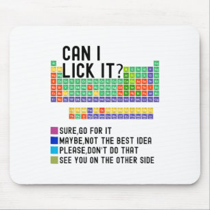 Can I Lick It Periodic Table Chart Science Teacher Mouse Mat