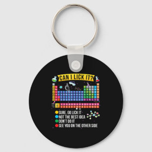 Can I Lick It Periodic Table Funny Science Chemist Key Ring