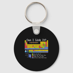 Can I Lick It Periodic Table Funny Science Teacher Key Ring