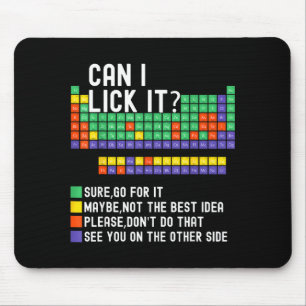 Can I Lick It Periodic Table Funny Science Teacher Mouse Mat