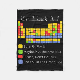 Can I Lick It Periodic Table Teacher Student Boys Fleece Blanket