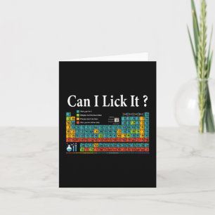 Can I Lick It Periodic Table Teacher Student Kids Card