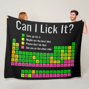 Can I Lick It Periodic Table Teacher Student Kids Fleece Blanket