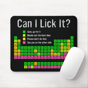Can I Lick It Periodic Table Teacher Student Kids Mouse Mat