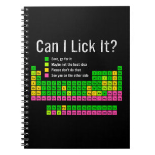 Can I Lick It Periodic Table Teacher Student Kids Notebook