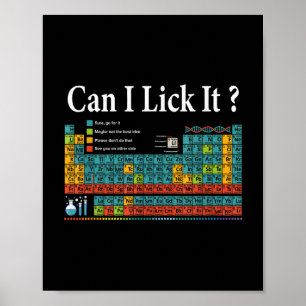 Can I Lick It Periodic Table Teacher Student Kids Poster