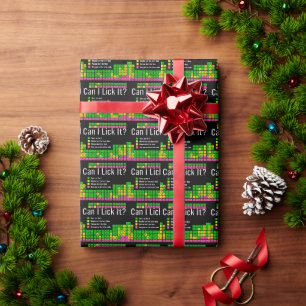 Can I Lick It Periodic Table Teacher Student Kids Wrapping Paper