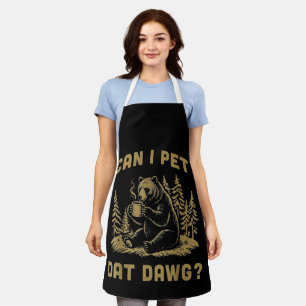 Can I Pet Dat Dawg Funny Hiker - Cute Animal Lover Apron