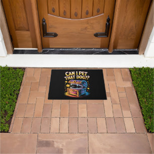 Can I Pet That Dog Funny Tabletop RPG Design Gift Doormat