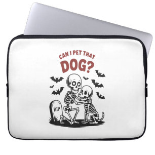 Can I Pet That Dog Halloween Laptop Sleeve