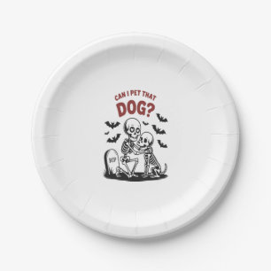 Can I Pet That Dog Halloween Paper Plate