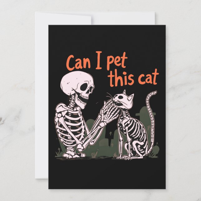 Can I Pet This Cat? Design for Funny Cat Lovers! Invitation (Front)