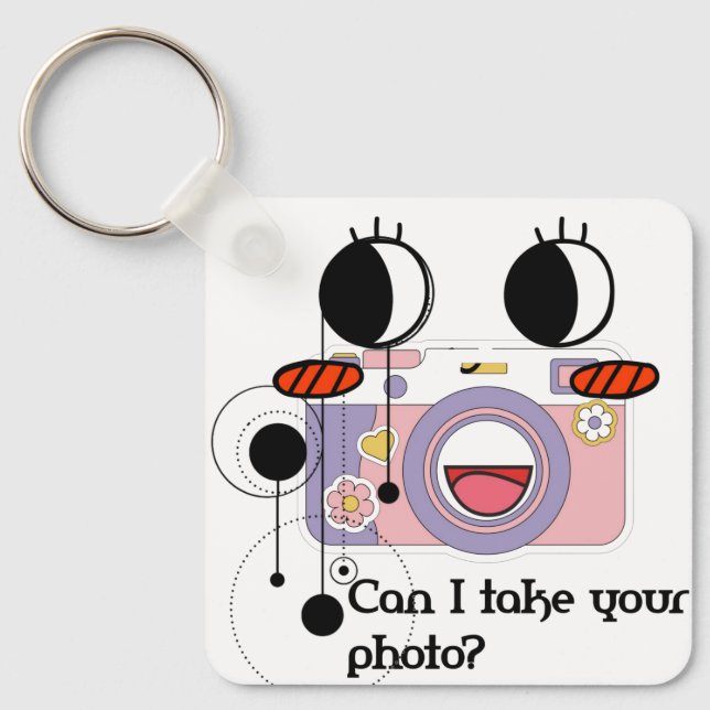 Can I take your photo? Camera art Key Ring (Front)