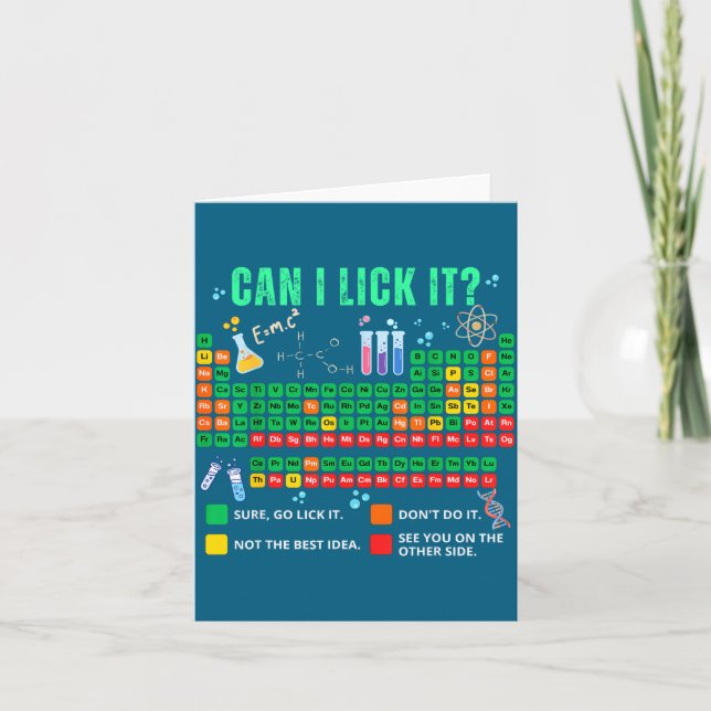 Can Lick It Periodic Table Back To School Card (Front)