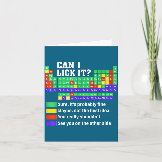 Can Lick It Periodic Table Illustration Card (Front)
