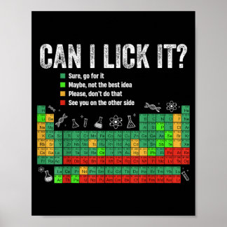 Can Lick Periodic Table Funny Science Teacher Poster