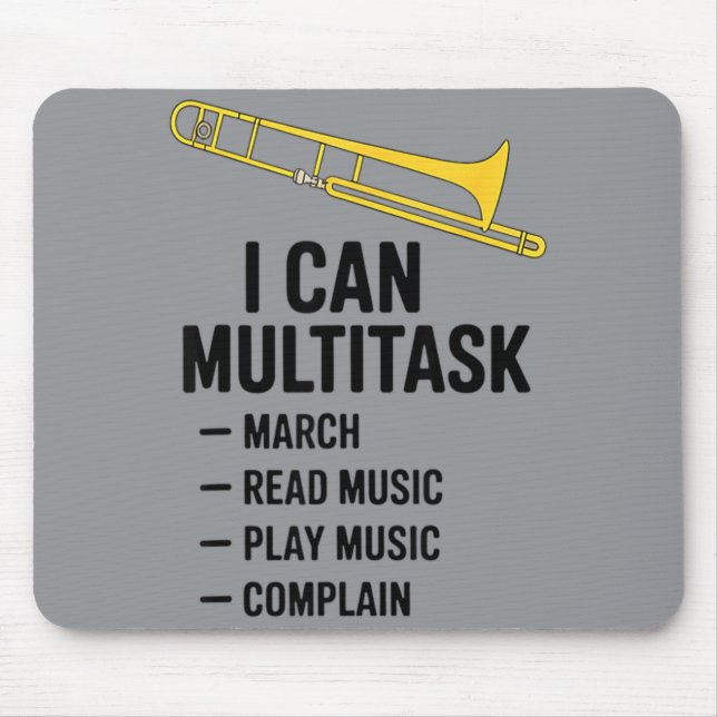 Can Multitask Funny Marching Band Gift Funny Mouse Mat (Front)