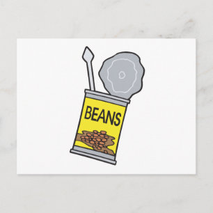 can of beans postcard