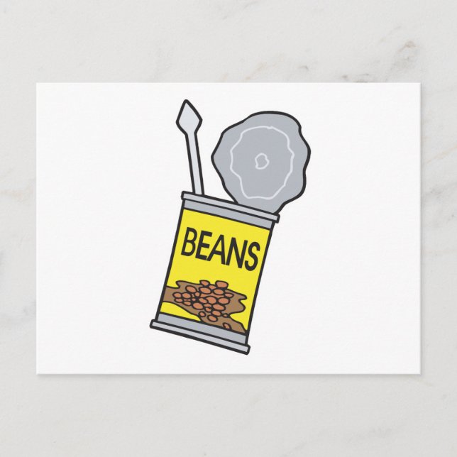 can of beans postcard (Front)