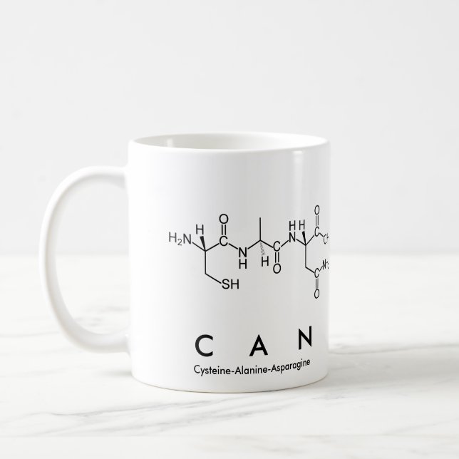 Can peptide name mug (Left)
