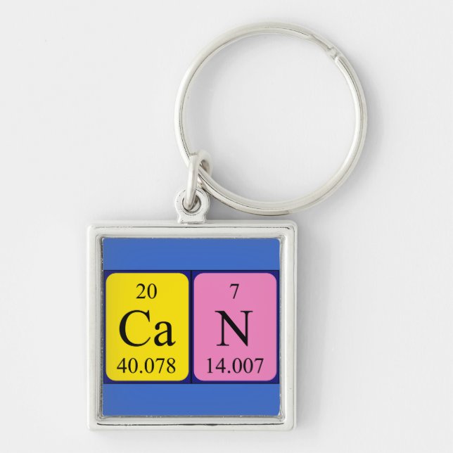 Can periodic table name keyring (Front)