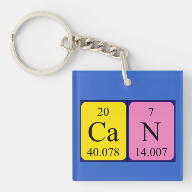 Can periodic table name keyring (Front)
