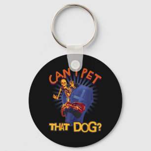 Can Pet That Dog Skeleton In Coffin Funny Key Ring