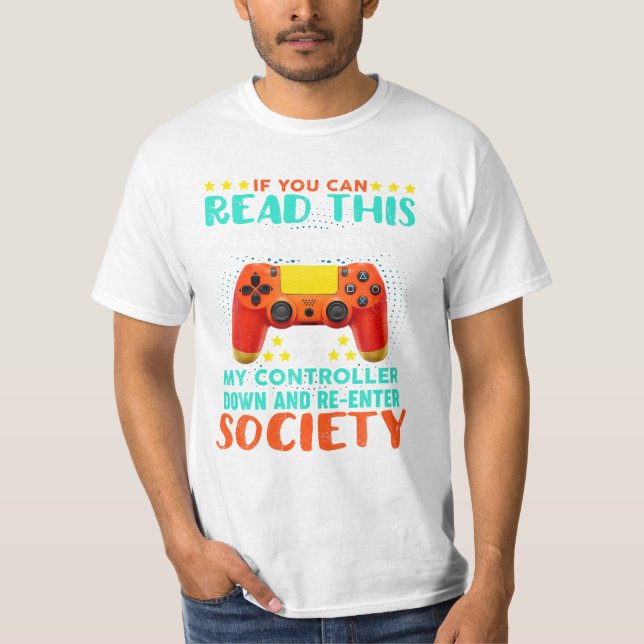 Can Read This Funny Video Game T-Shirt (Front)