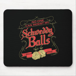 Can Resist My Schweddy Ball Candy Ugly Xmas Appare Mouse Mat