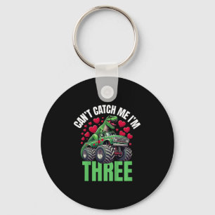 Can’t Catch Me I’m 3 - Birthday 3rd Kids Monster T Key Ring