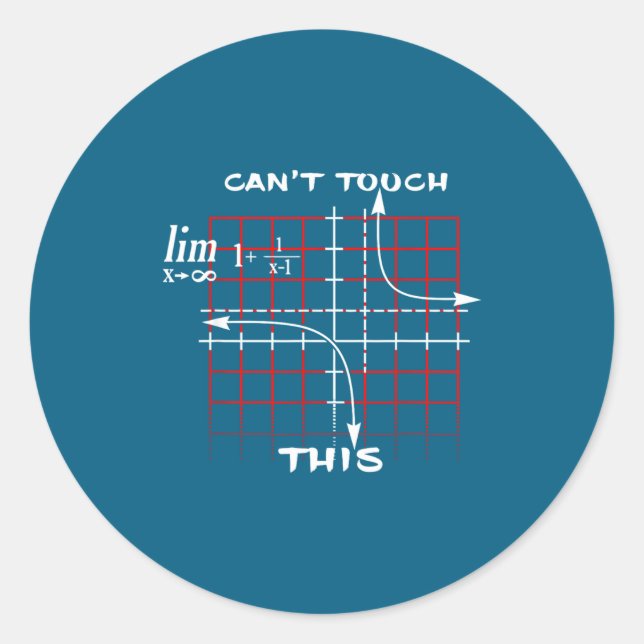 Can T Touch This Equation Math Funny Gift  Classic Round Sticker (Front)