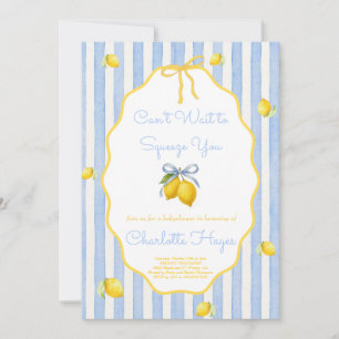 Can’t Wait to Squeeze You Lemon Baby Shower Party Invitation